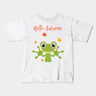 Little Frog Happy Autunm - Fall Begins Kids T-Shirt